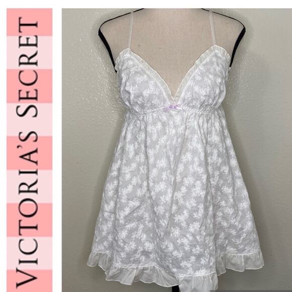 Victoria's Secret Other - *vintage* Victoria’s Secret angels floral embroidered teddy size L